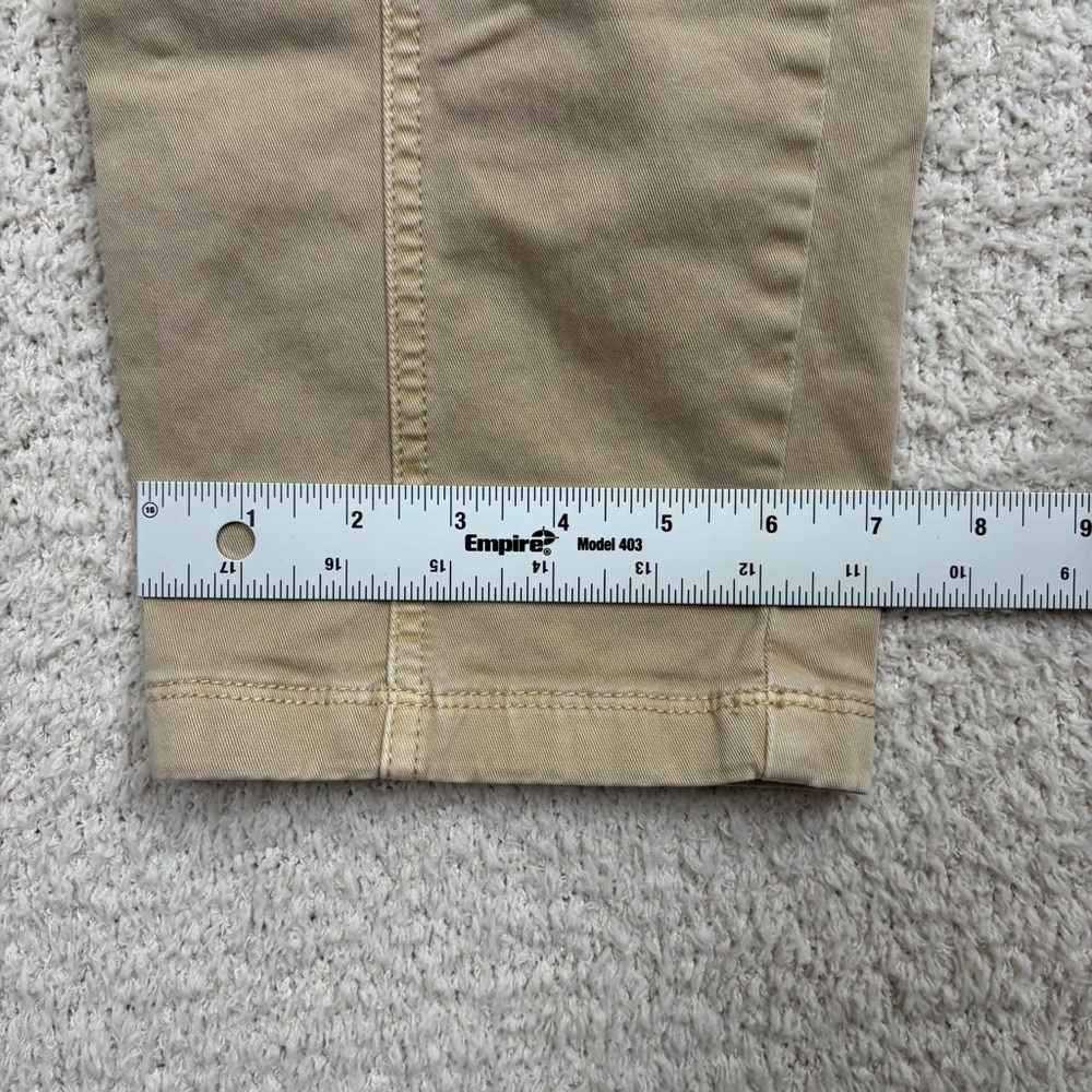 Chico's Pants Womens 2R/Lg 12 Khaki Flat Front Stretch Waistband Straight Leg‎ - Picture 8 of 14